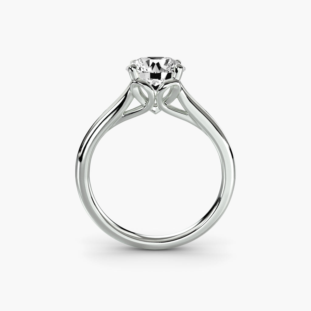 Tapered Round Solitaire engagement ring setting by Palermo Havana and Co.