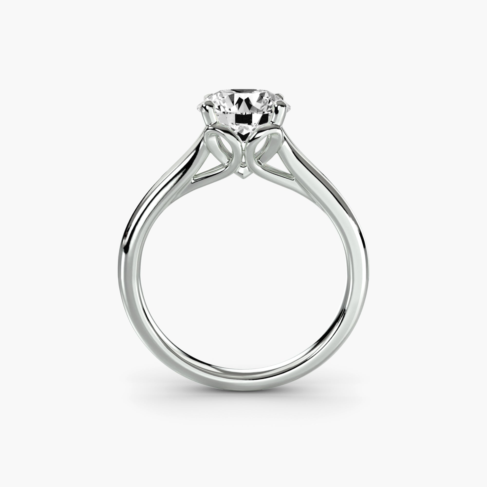 Tapered Round Solitaire engagement ring setting by Palermo Havana and Co.