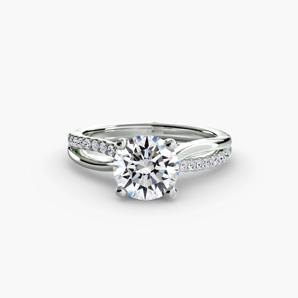 The Split Shank Pavé Solitaire engagement ring setting by Palermo Havana & Co.