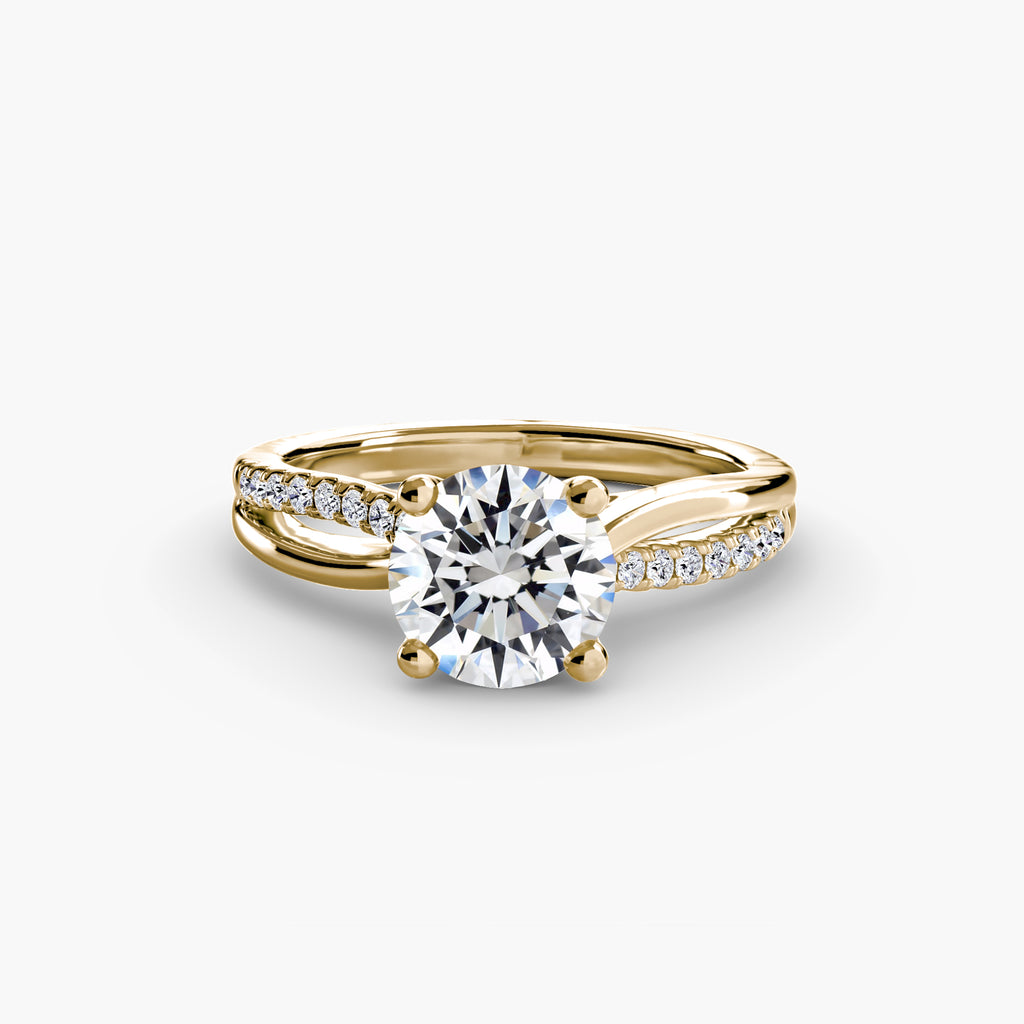 The Split Shank Pave Solitaire engagement ring setting by Palermo Havana and Co.