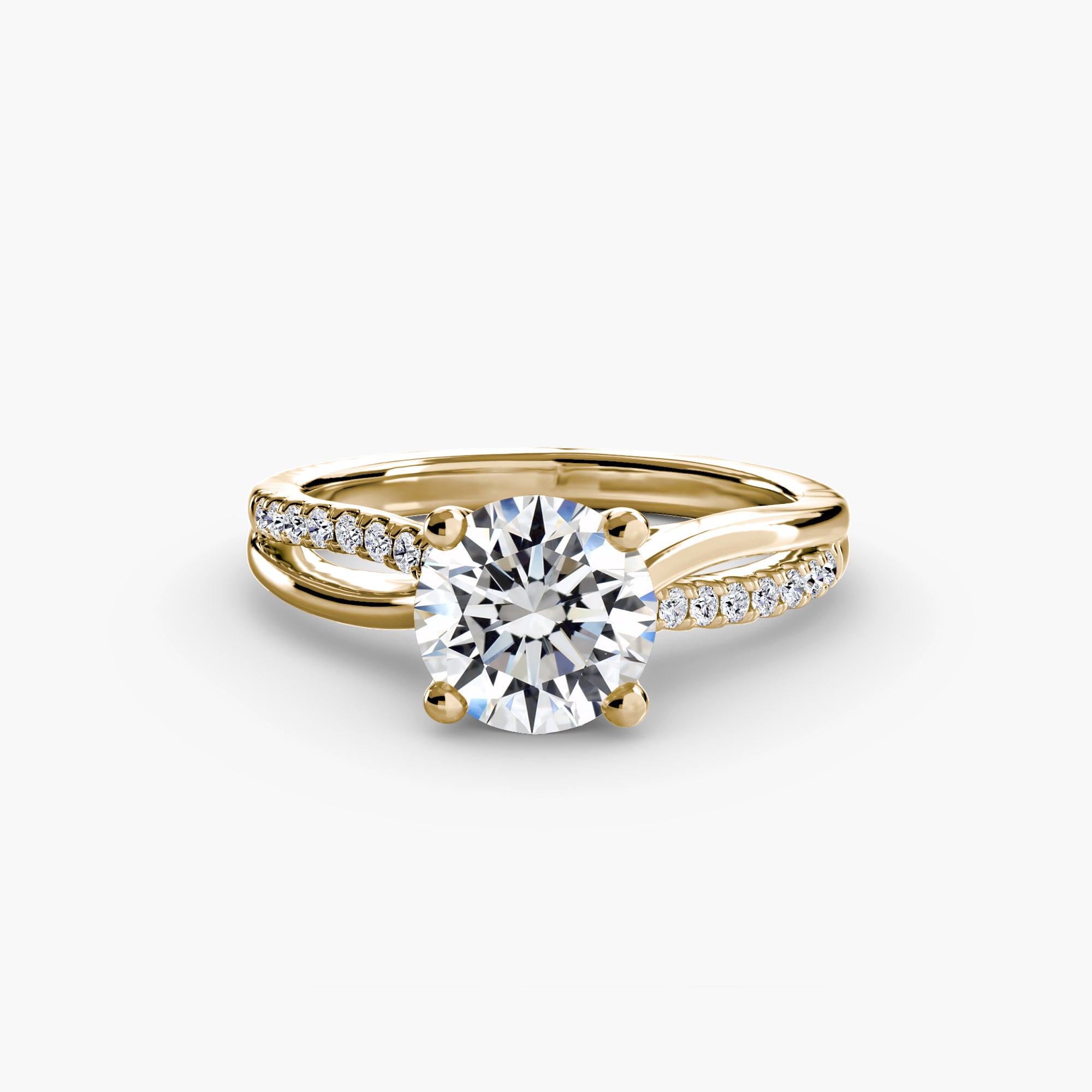 The Split Shank Pave Solitaire engagement ring setting by Palermo Havana and Co.