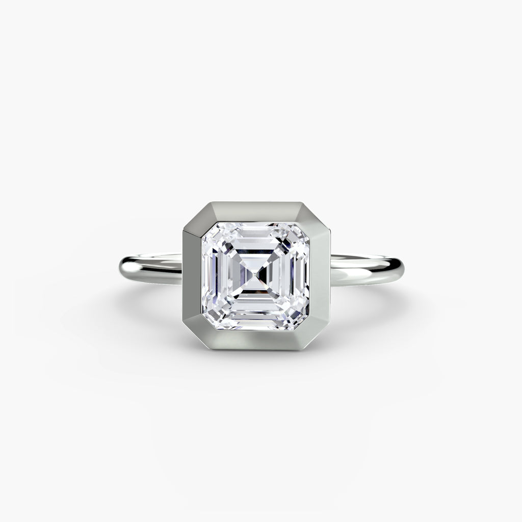 The Bezel Set Solitaire engagement ring setting by Palermo Havana & Co.
