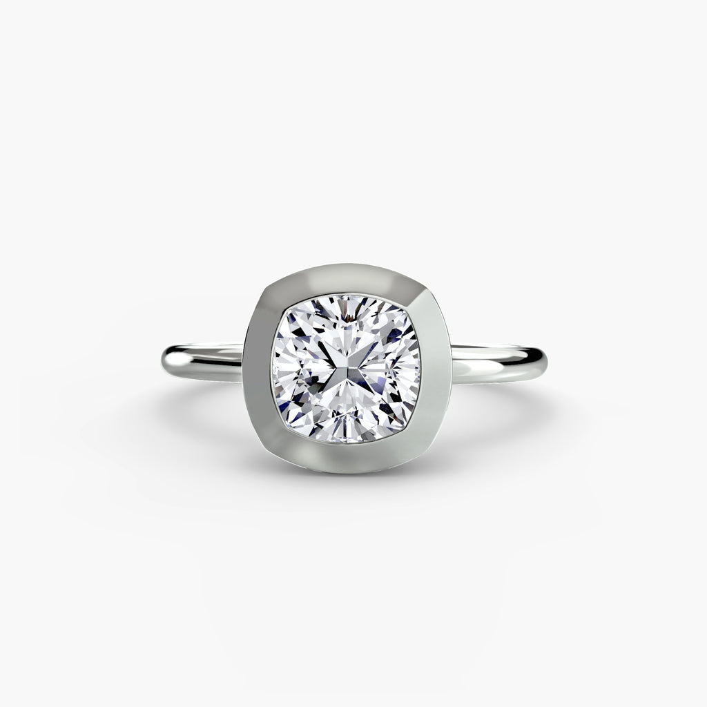 The Bezel Set Solitaire engagement ring setting by Palermo Havana & Co.