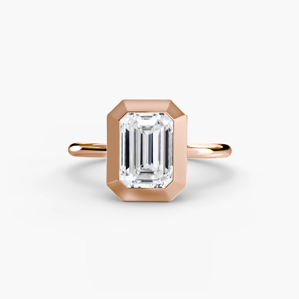 The Bezel Set Solitaire engagement ring setting by Palermo Havana & Co.