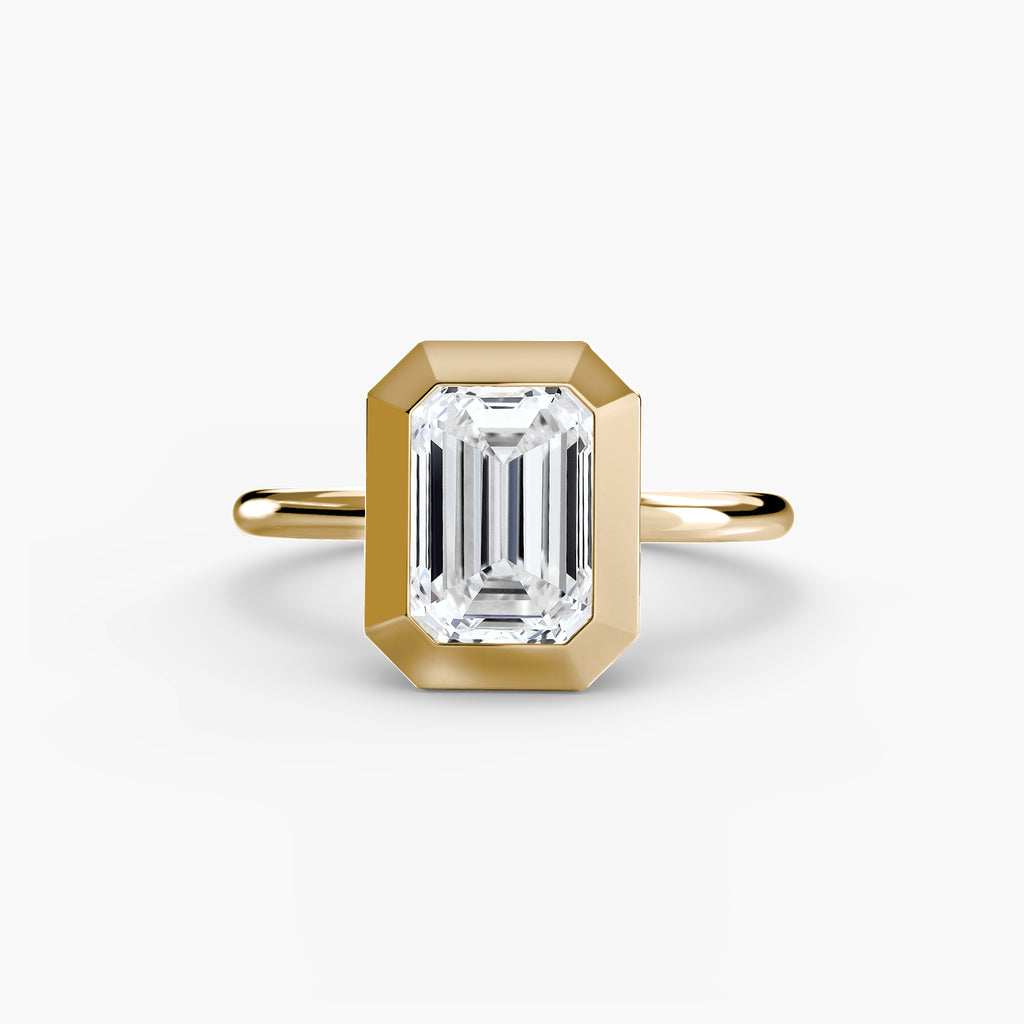The Bezel Set Solitaire engagement ring setting by Palermo Havana & Co.