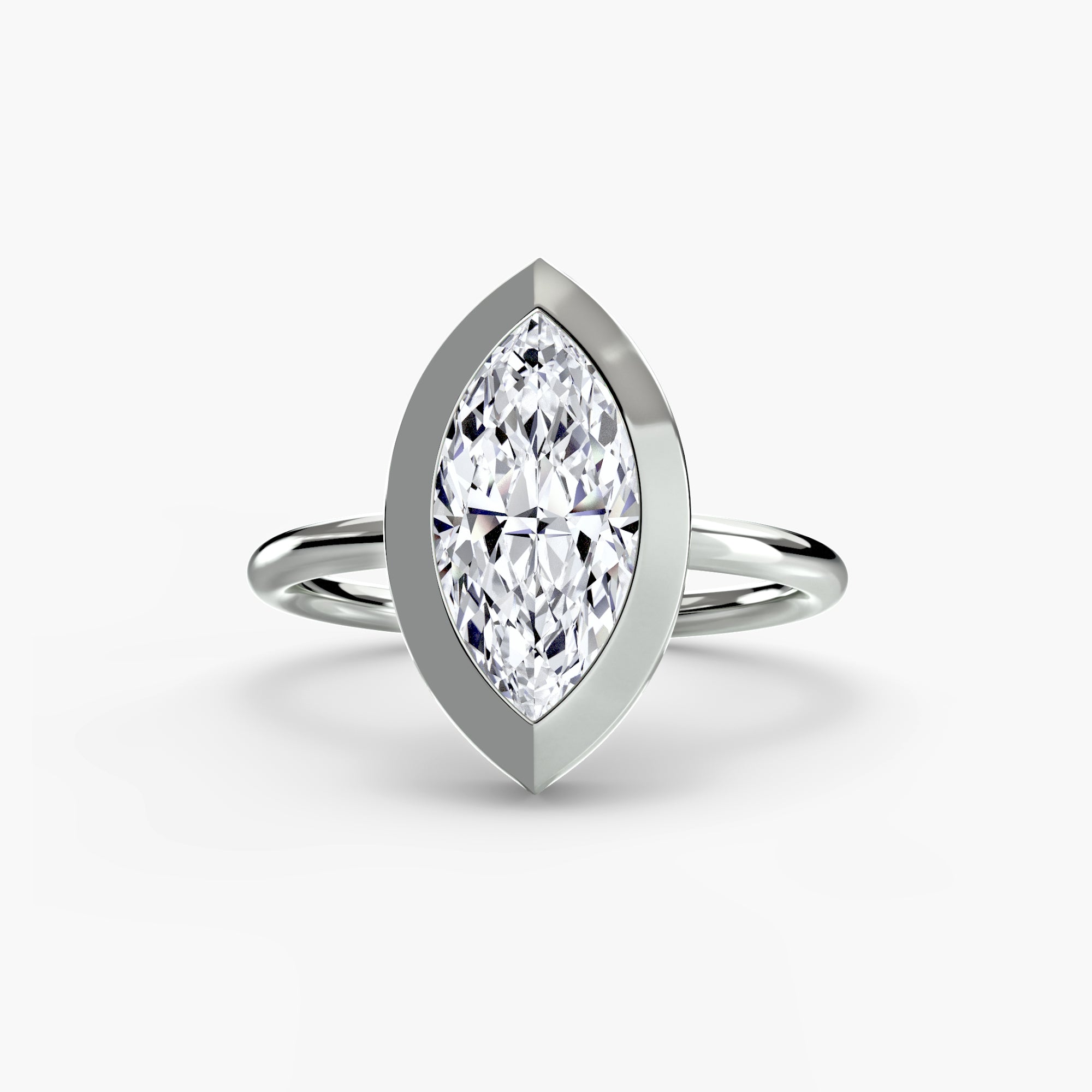 The Bezel Set Solitaire engagement ring setting by Palermo Havana & Co.