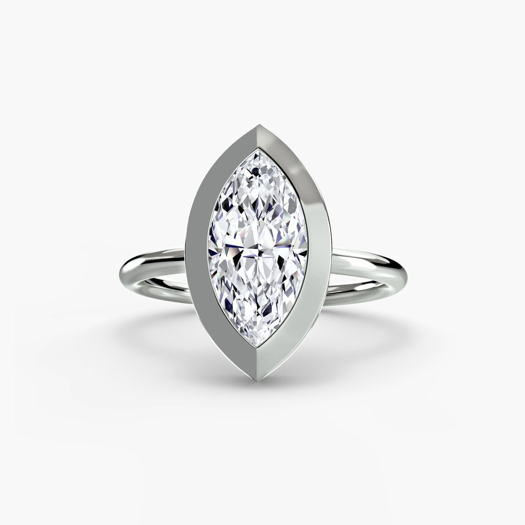 The Bezel Set Solitaire engagement ring setting by Palermo Havana & Co.