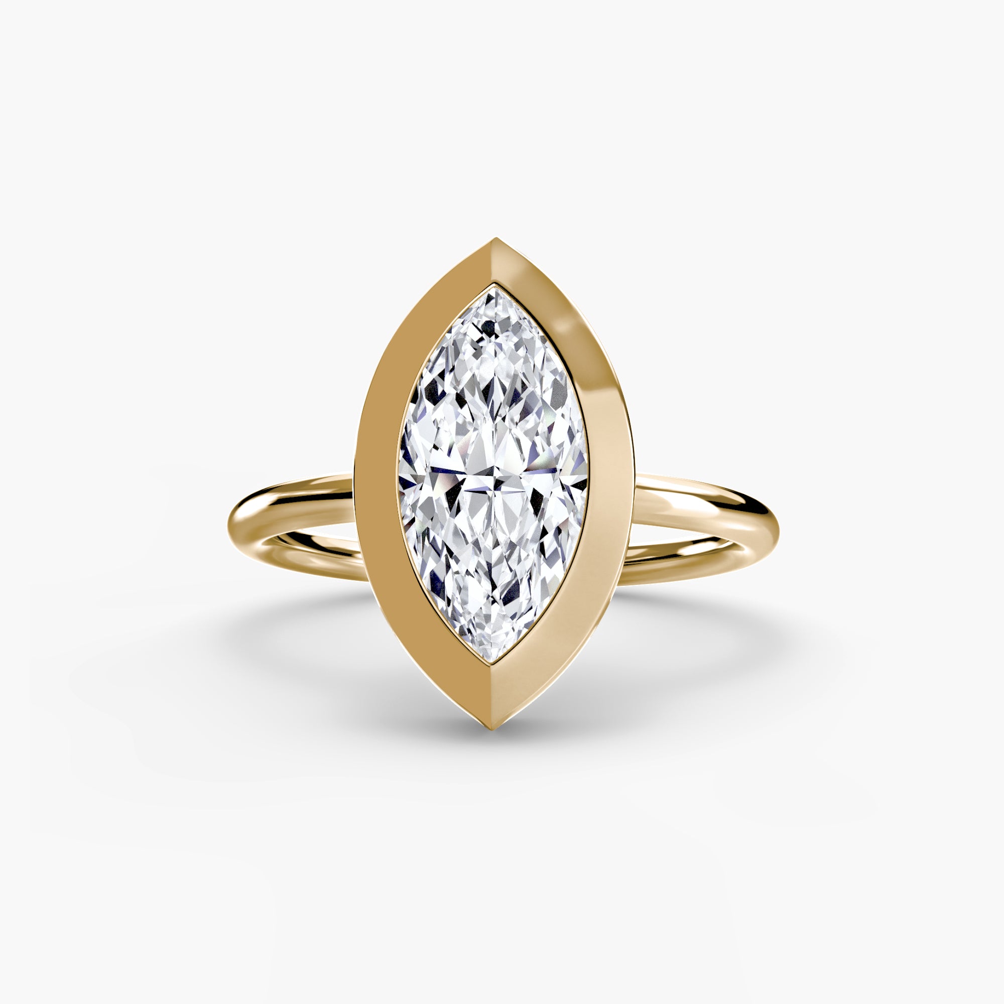 The Bezel Set Solitaire engagement ring setting by Palermo Havana & Co.