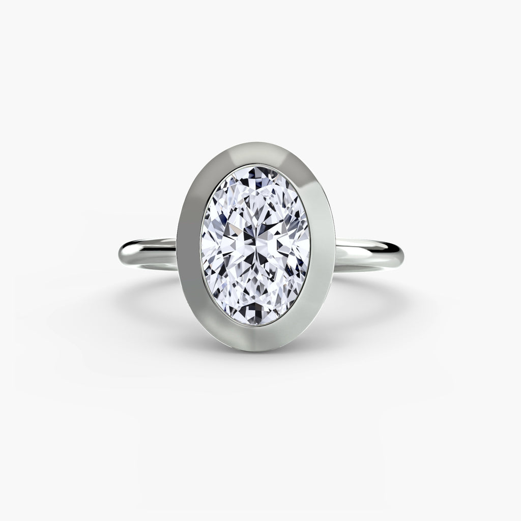 The Bezel Set Solitaire engagement ring setting by Palermo Havana & Co.