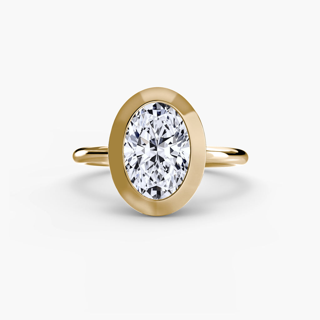 The Bezel Set Solitaire engagement ring setting by Palermo Havana & Co.