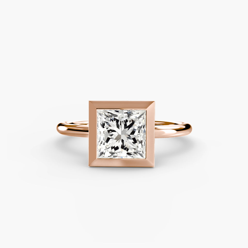 The Bezel Set Solitaire engagement ring setting by Palermo Havana & Co.