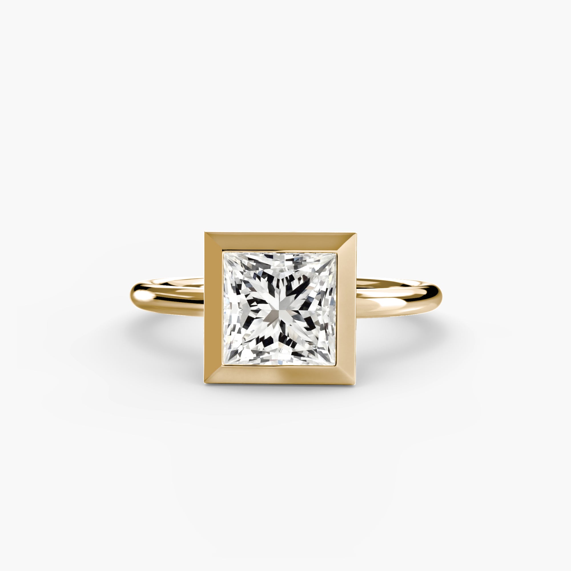 The Bezel Set Solitaire engagement ring setting by Palermo Havana & Co.