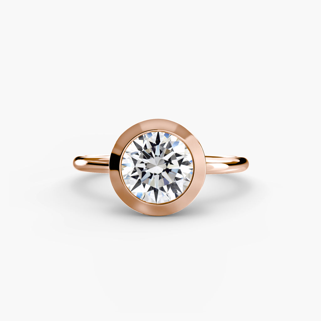 The Bezel Set Solitaire engagement ring setting by Palermo Havana & Co.