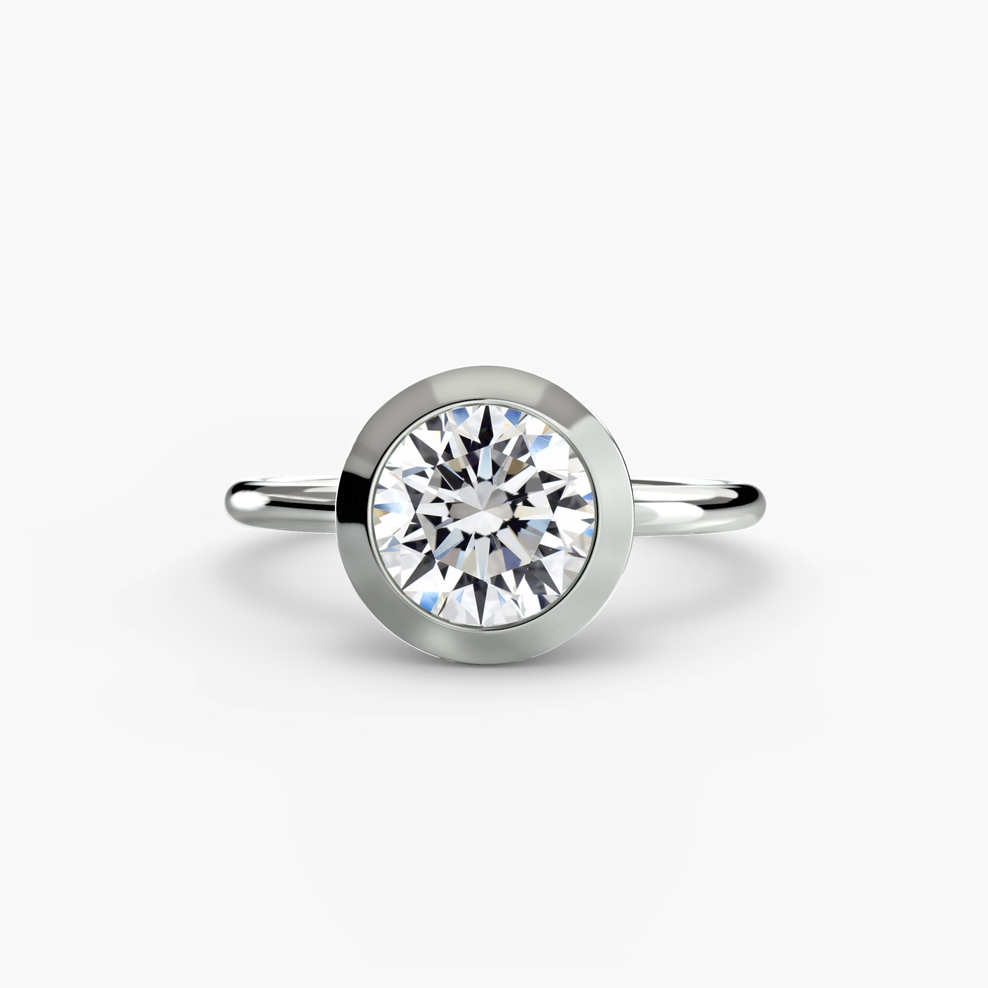 The Bezel Set Solitaire engagement ring setting by Palermo Havana & Co.