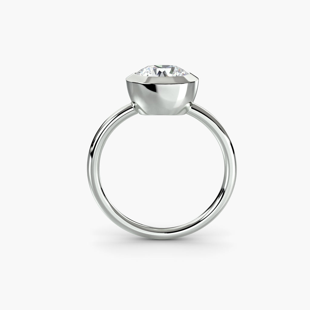 The Bezel Set Solitaire engagement ring setting by Palermo Havana and Co.