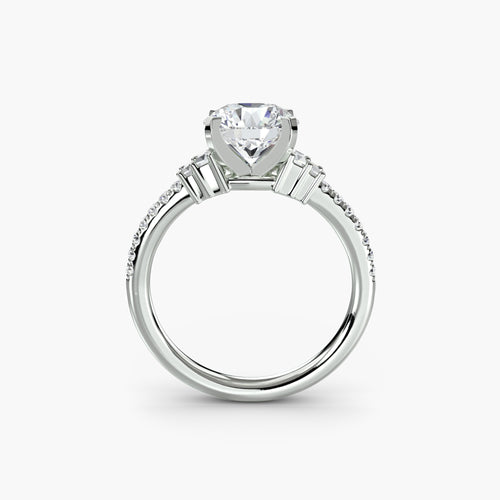 Classic Pave Solitaire engagement ring setting by Palermo Havana and Co.