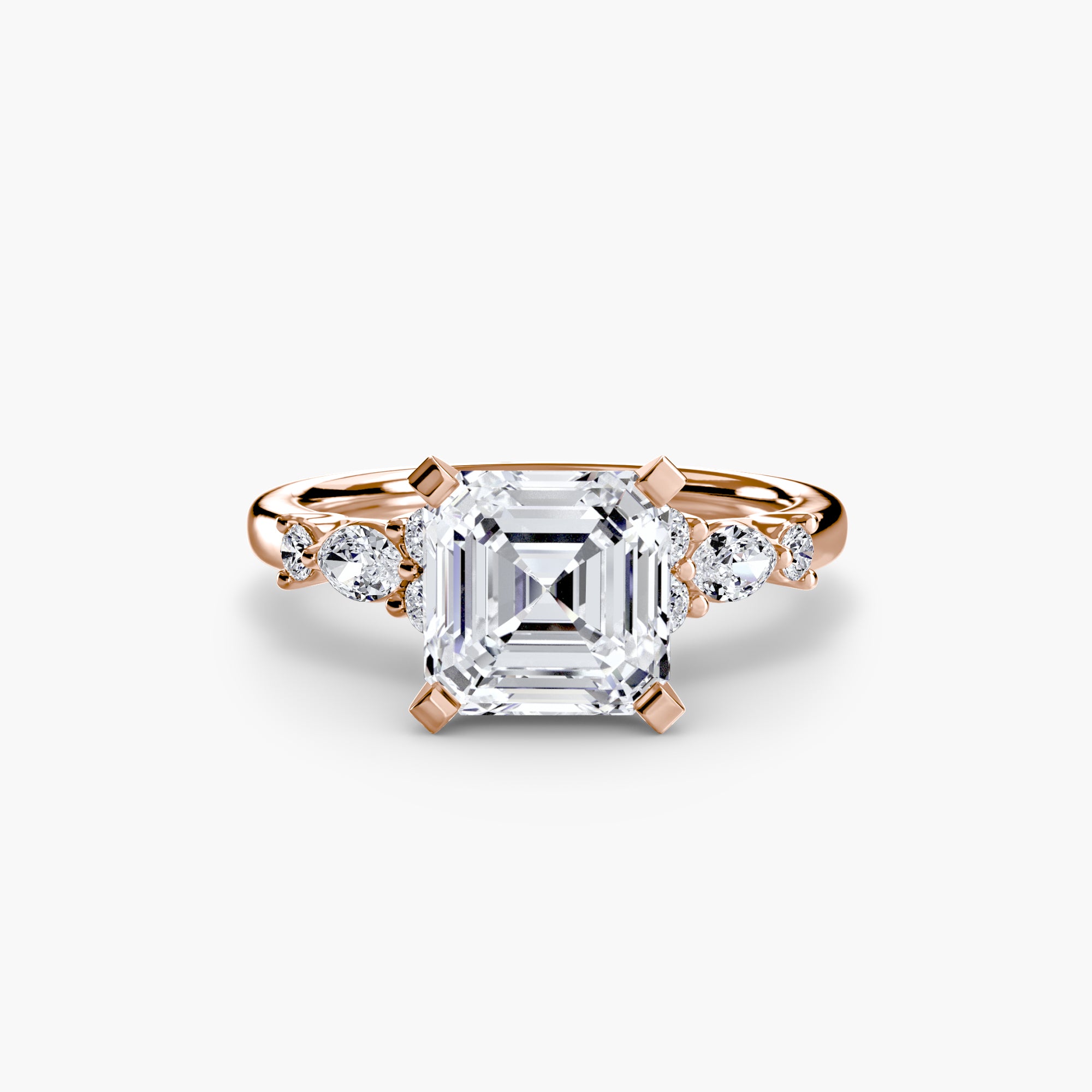 The Floral Accent Solitaire engagement ring setting by Palermo Havana & Co.