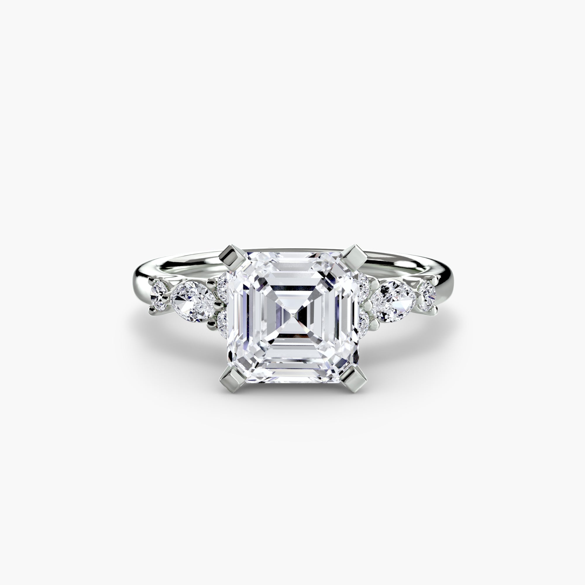 The Floral Accent Solitaire engagement ring setting by Palermo Havana & Co.