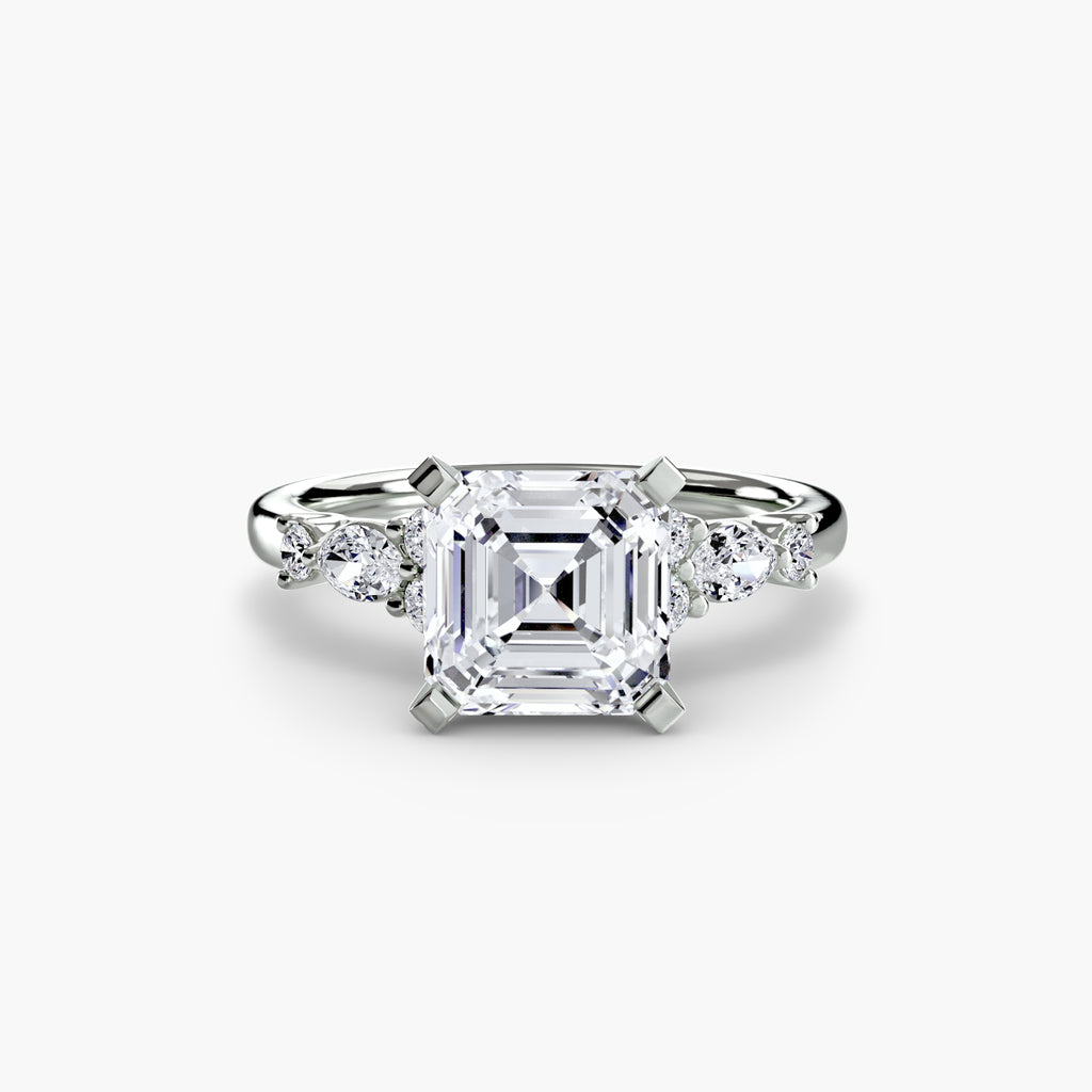 The Floral Accent Solitaire engagement ring setting by Palermo Havana & Co.