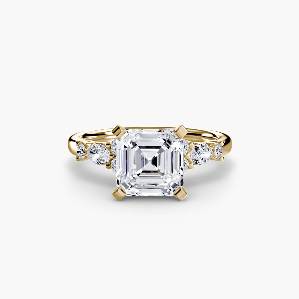 The Floral Accent Solitaire engagement ring setting by Palermo Havana & Co.