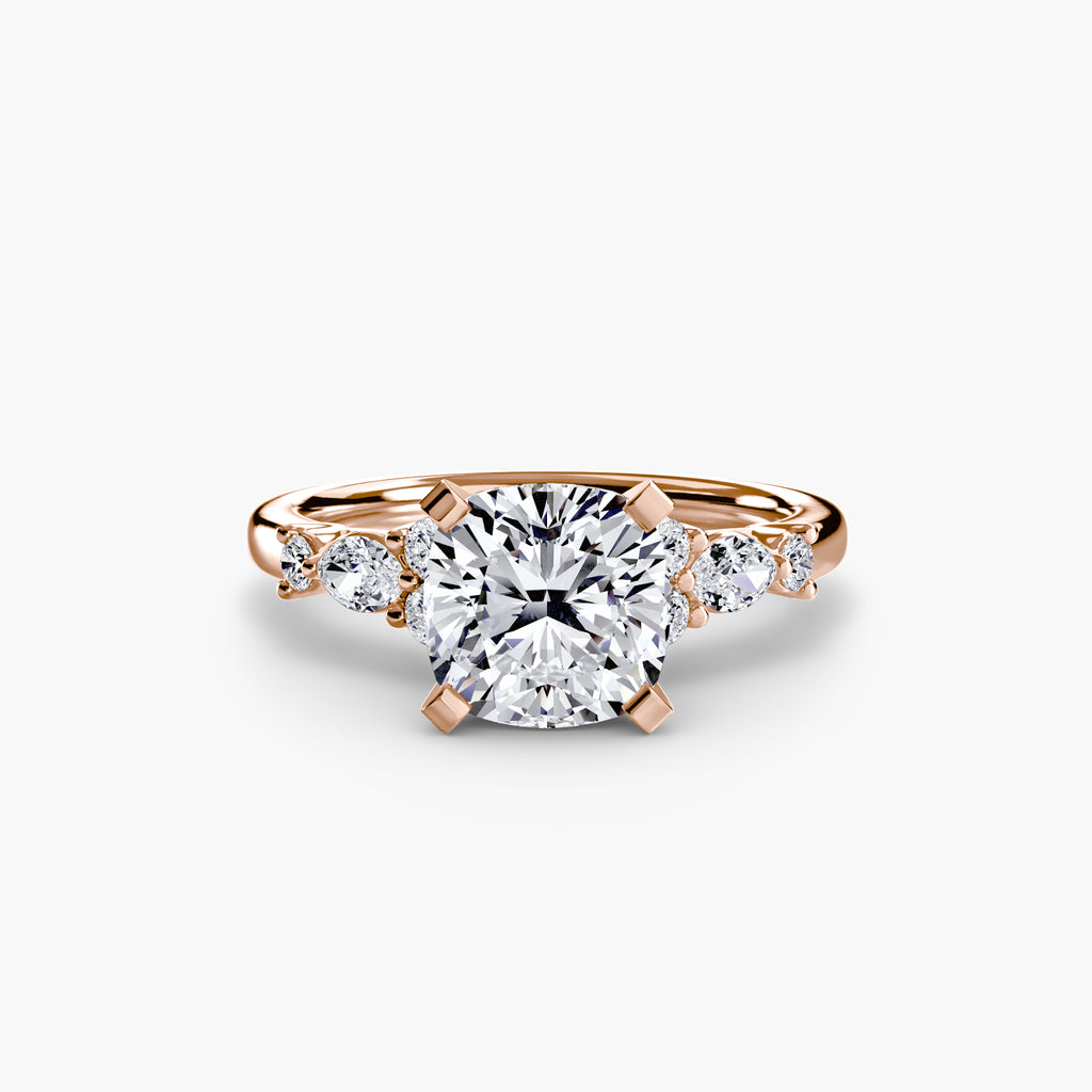The Floral Accent Solitaire engagement ring setting by Palermo Havana & Co.