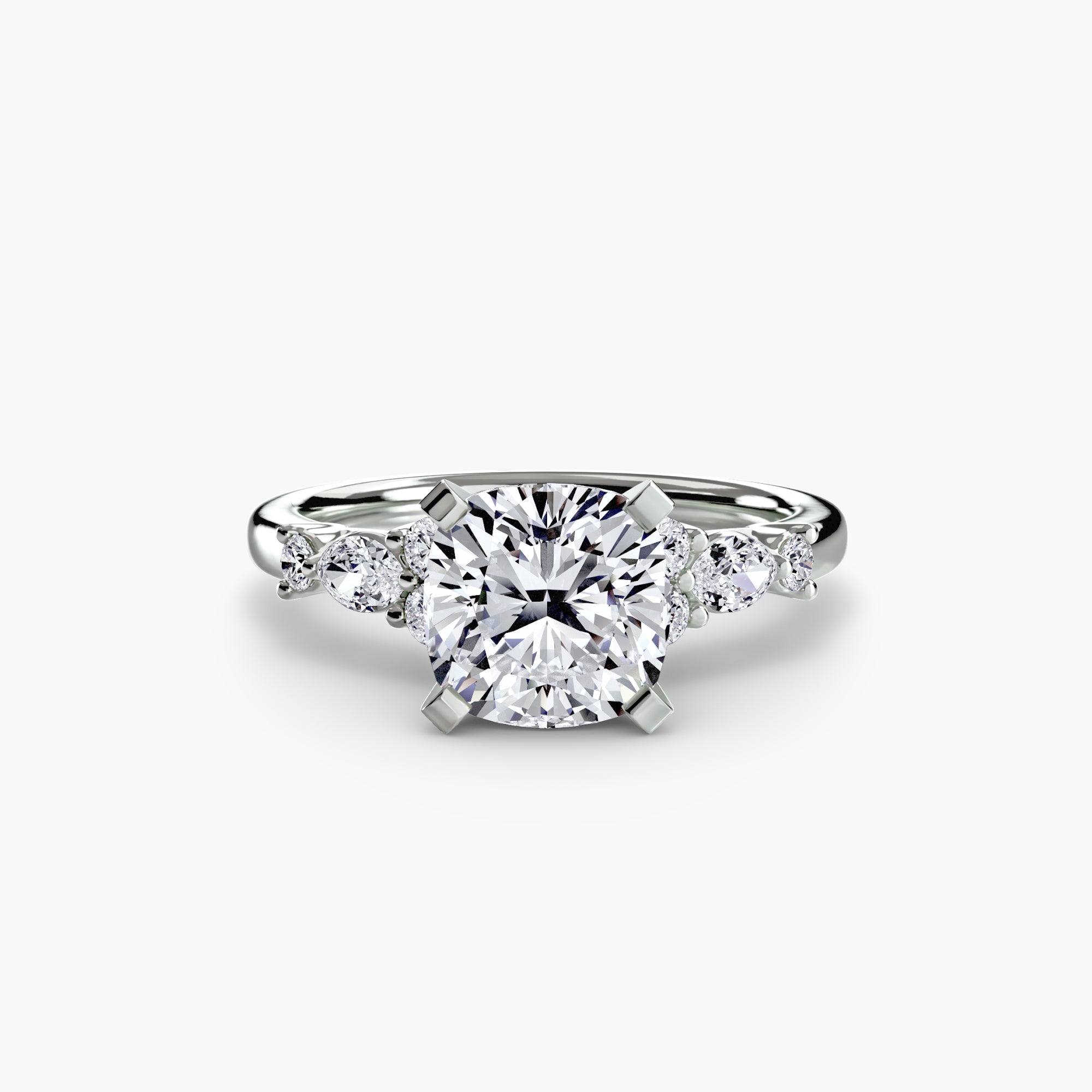 The Floral Accent Solitaire engagement ring setting by Palermo Havana & Co.