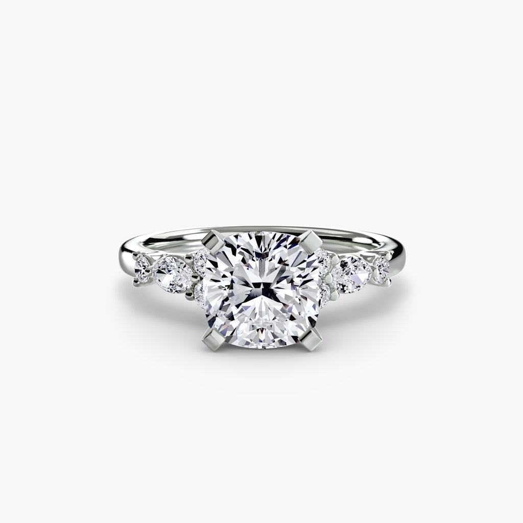 The Floral Accent Solitaire engagement ring setting by Palermo Havana & Co.