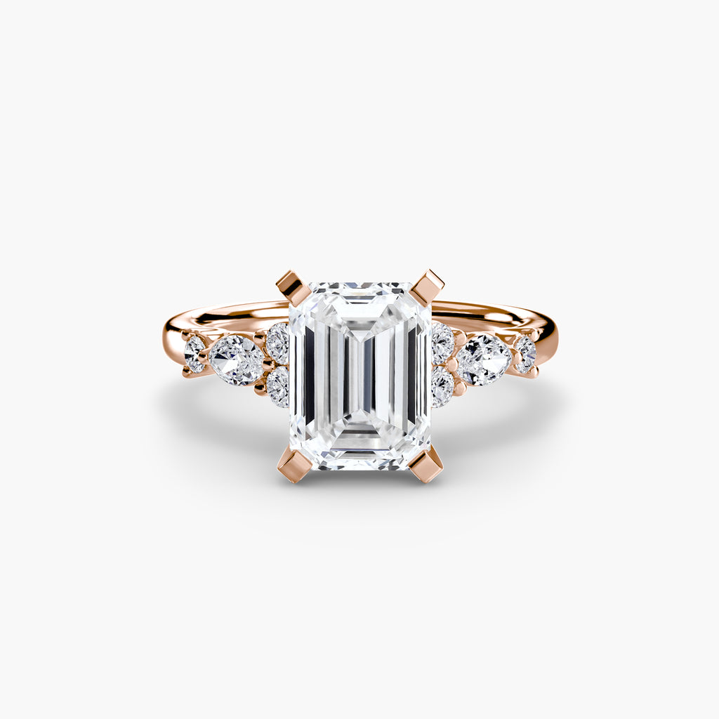 The Floral Accent Solitaire engagement ring setting by Palermo Havana & Co.