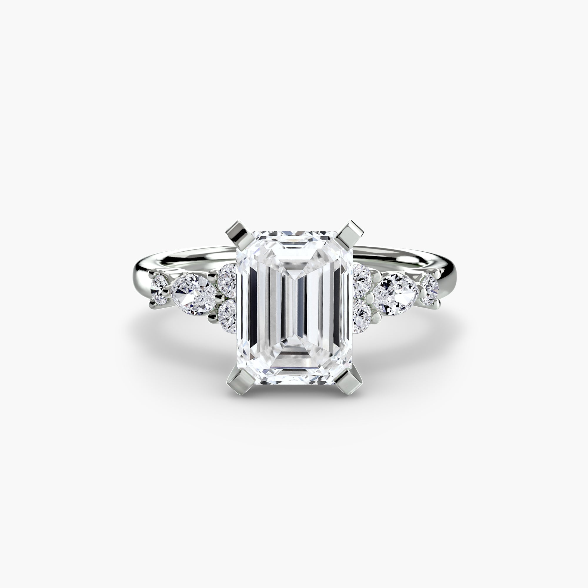 The Floral Accent Solitaire engagement ring setting by Palermo Havana and Co.