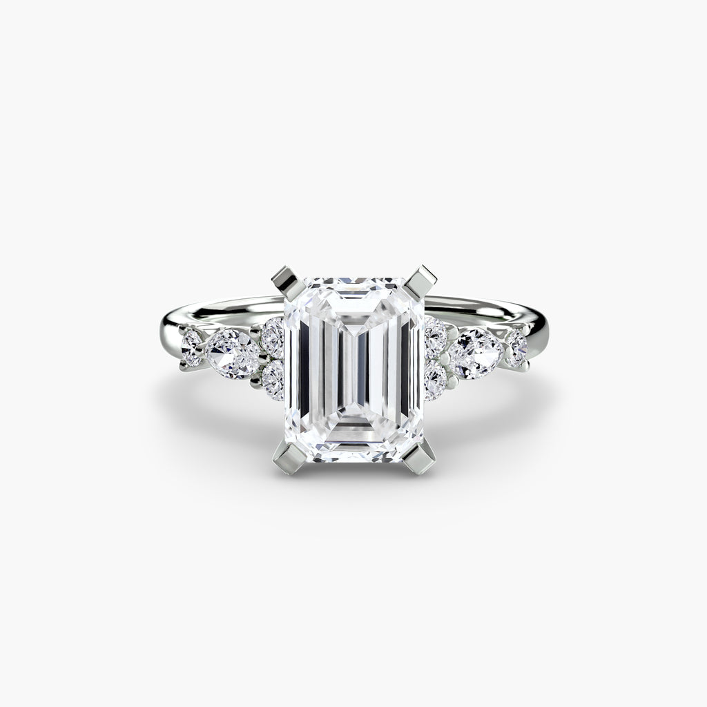 The Floral Accent Solitaire engagement ring setting by Palermo Havana & Co.