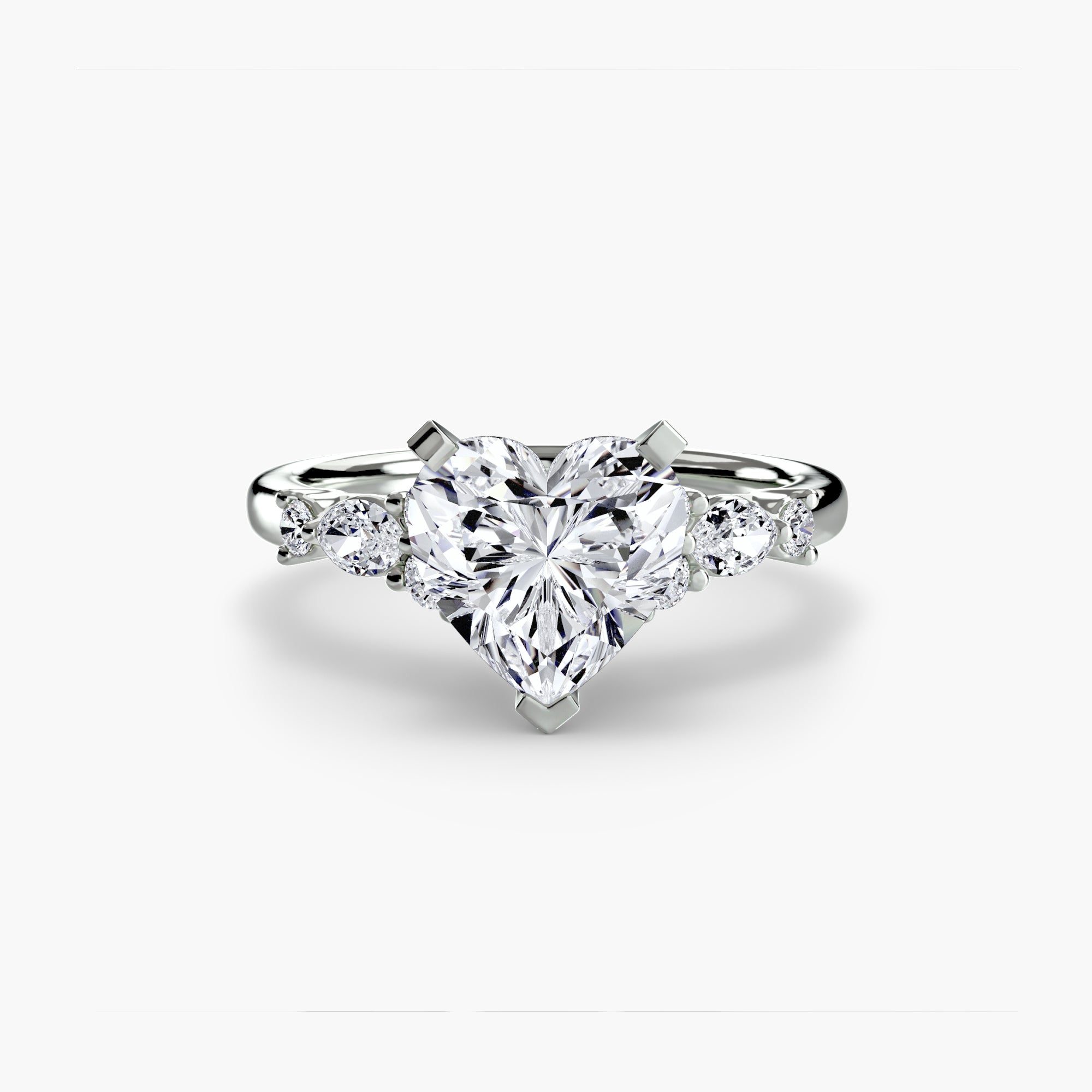 The Floral Accent Solitaire engagement ring setting by Palermo Havana & Co.
