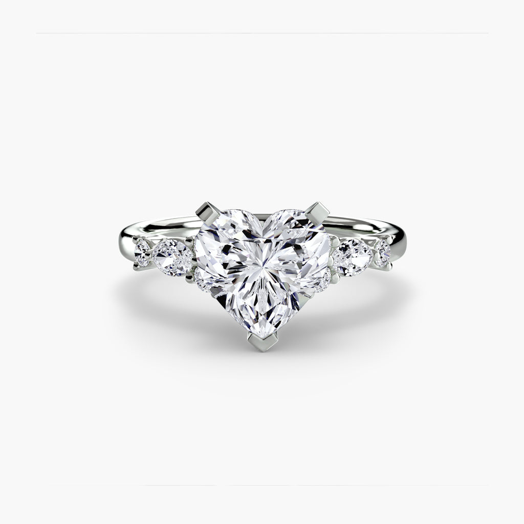 The Floral Accent Solitaire engagement ring setting by Palermo Havana and Co.