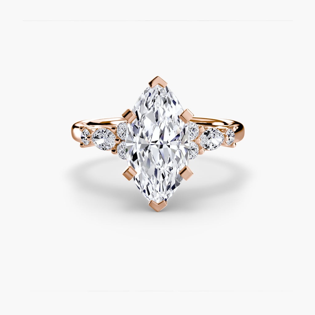The Floral Accent Solitaire engagement ring setting by Palermo Havana & Co.