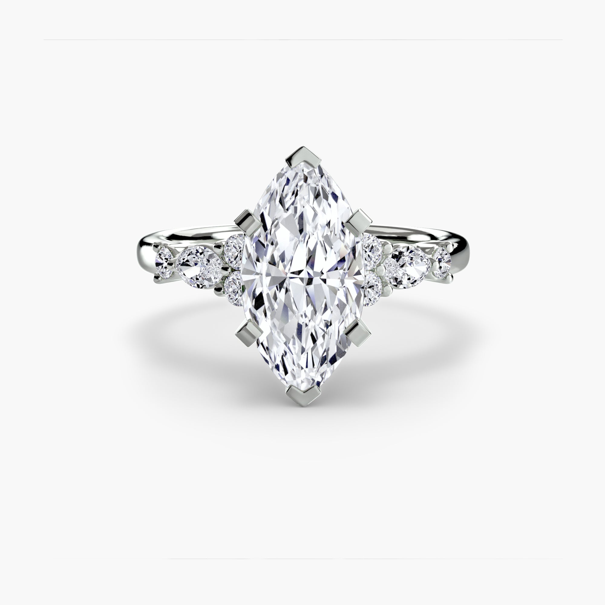 The Floral Accent Solitaire engagement ring setting by Palermo Havana & Co.