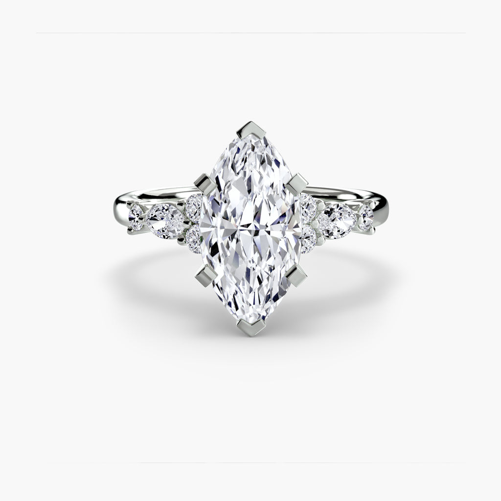 The Floral Accent Solitaire engagement ring setting by Palermo Havana & Co.