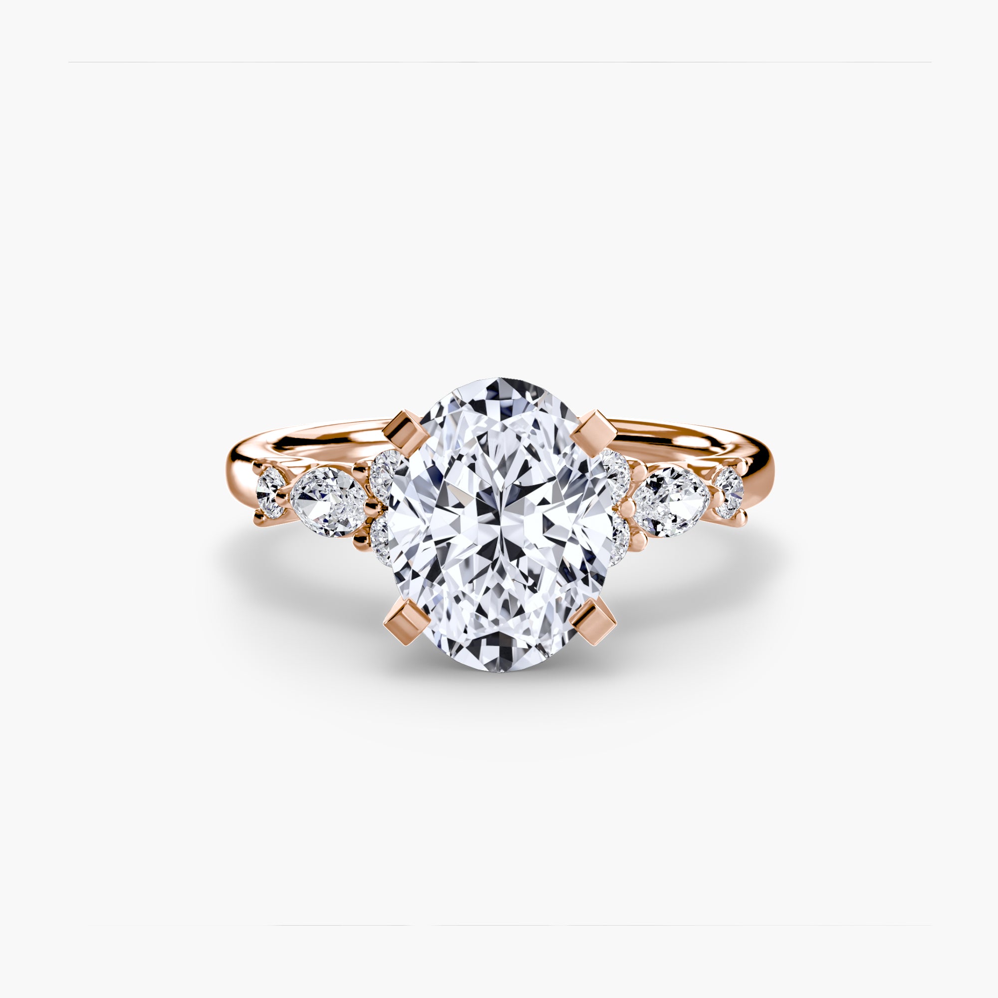 The Floral Accent Solitaire engagement ring setting by Palermo Havana & Co.