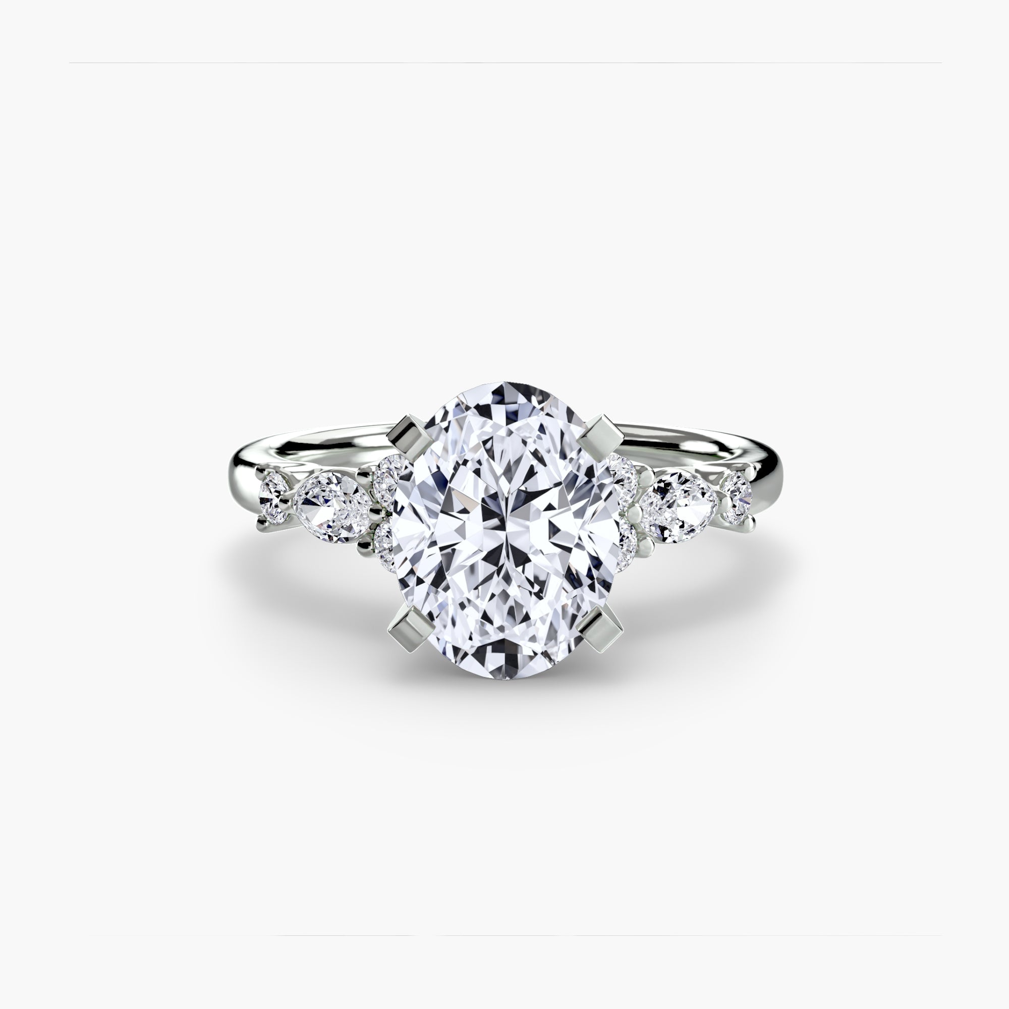 The Floral Accent Solitaire engagement ring setting by Palermo Havana & Co.