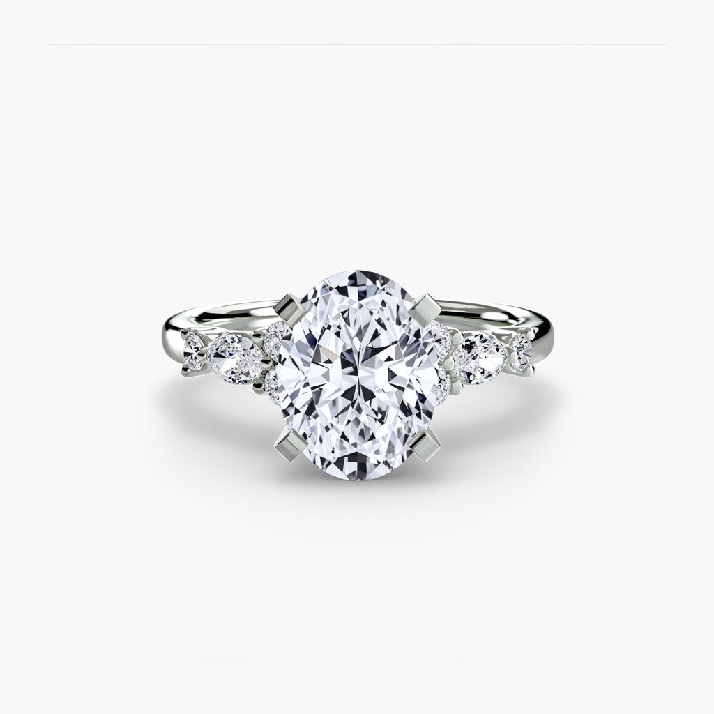 The Floral Accent Solitaire engagement ring setting by Palermo Havana and Co.