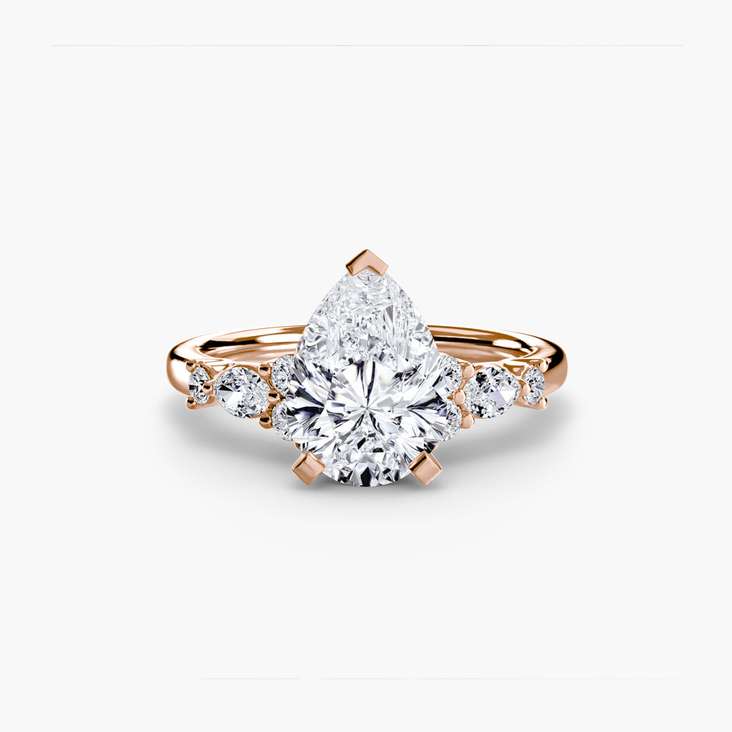 The Floral Accent Solitaire engagement ring setting by Palermo Havana & Co.