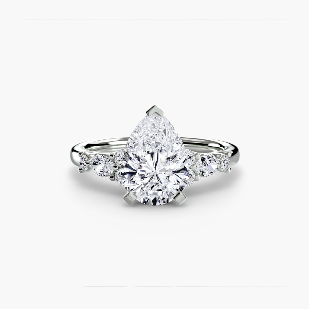 The Floral Accent Solitaire engagement ring setting by Palermo Havana & Co.