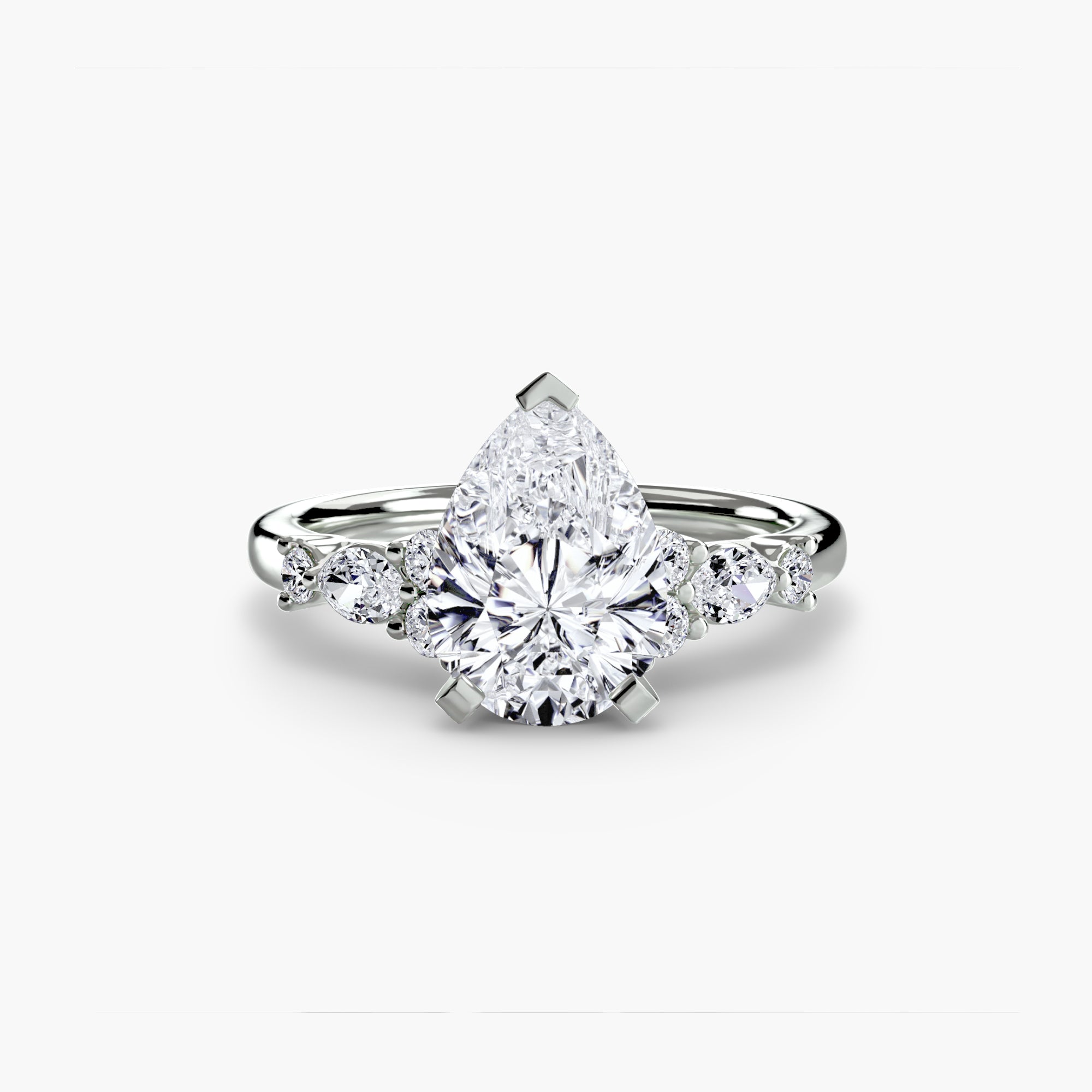 The Floral Accent Solitaire engagement ring setting by Palermo Havana & Co.