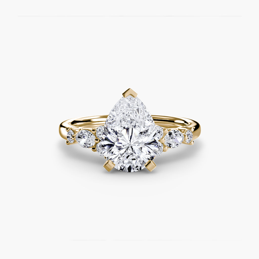 The Floral Accent Solitaire engagement ring setting by Palermo Havana & Co.