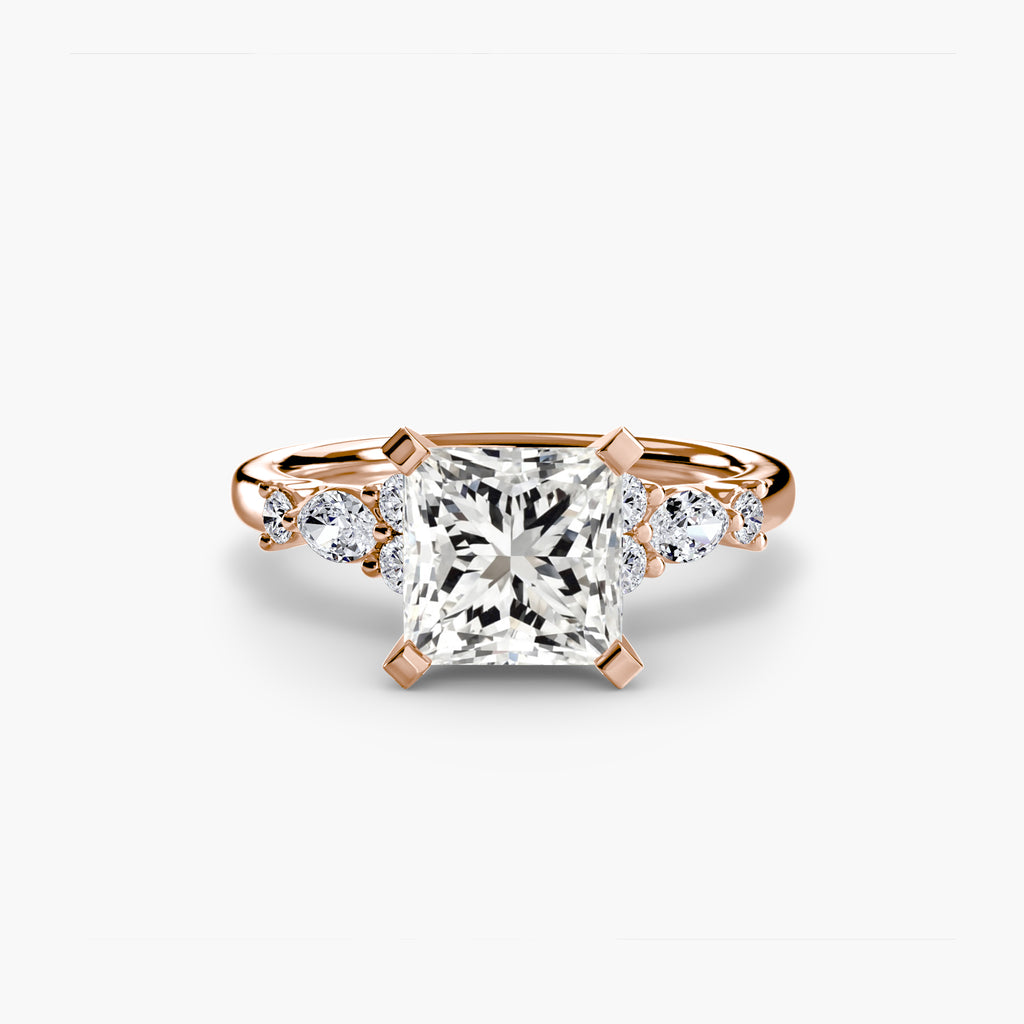 The Floral Accent Solitaire engagement ring setting by Palermo Havana & Co.