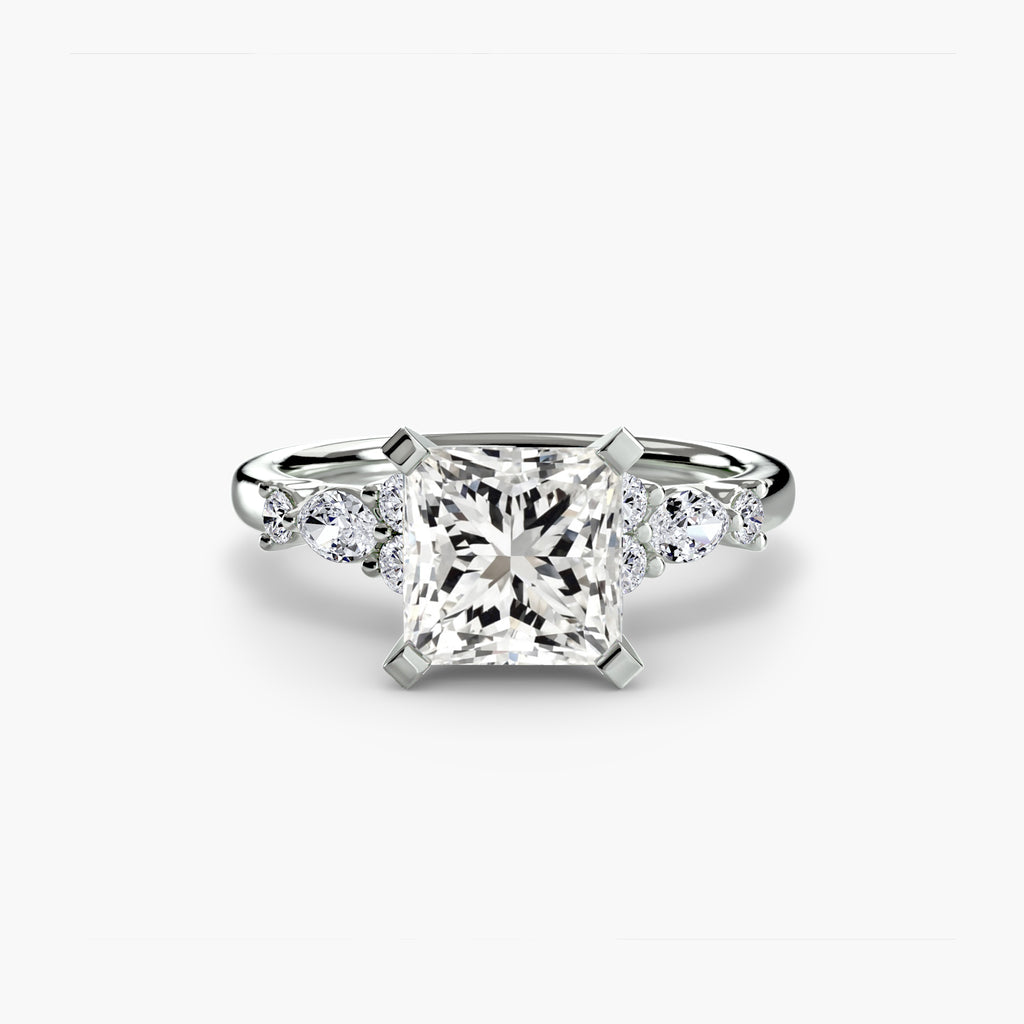 The Floral Accent Solitaire engagement ring setting by Palermo Havana and Co.