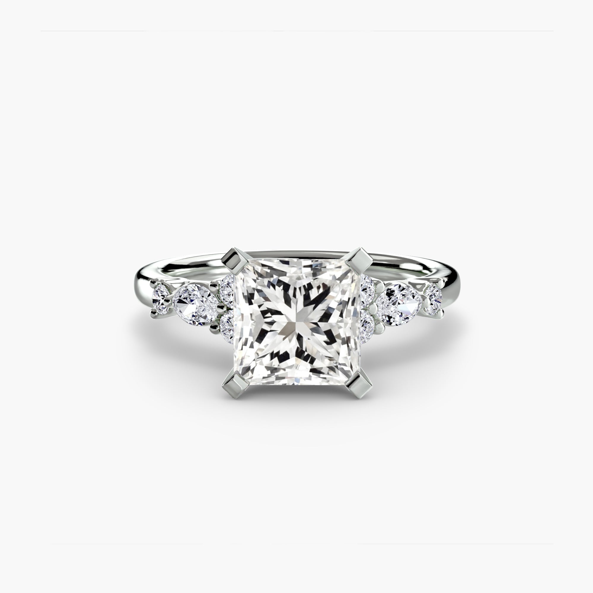 The Floral Accent Solitaire engagement ring setting by Palermo Havana & Co.