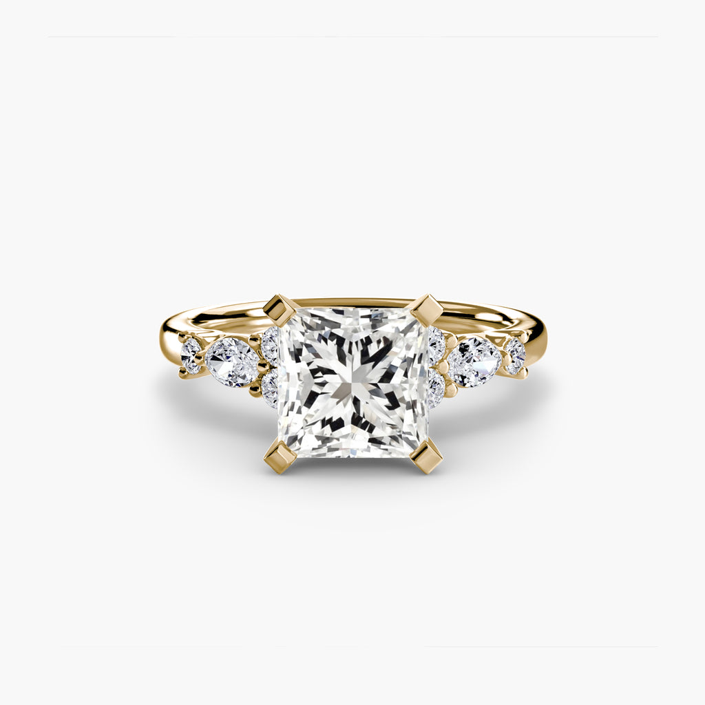 The Floral Accent Solitaire engagement ring setting by Palermo Havana & Co.