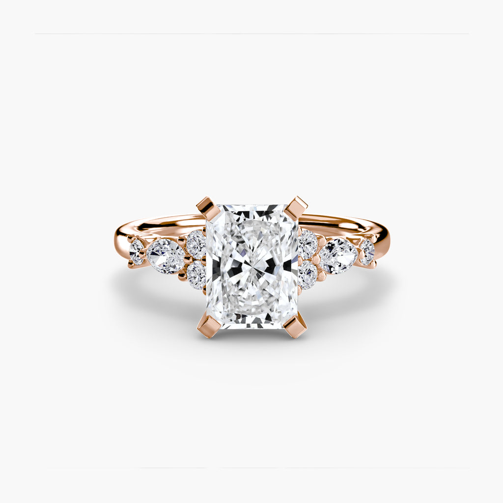 The Floral Accent Solitaire engagement ring setting by Palermo Havana & Co.