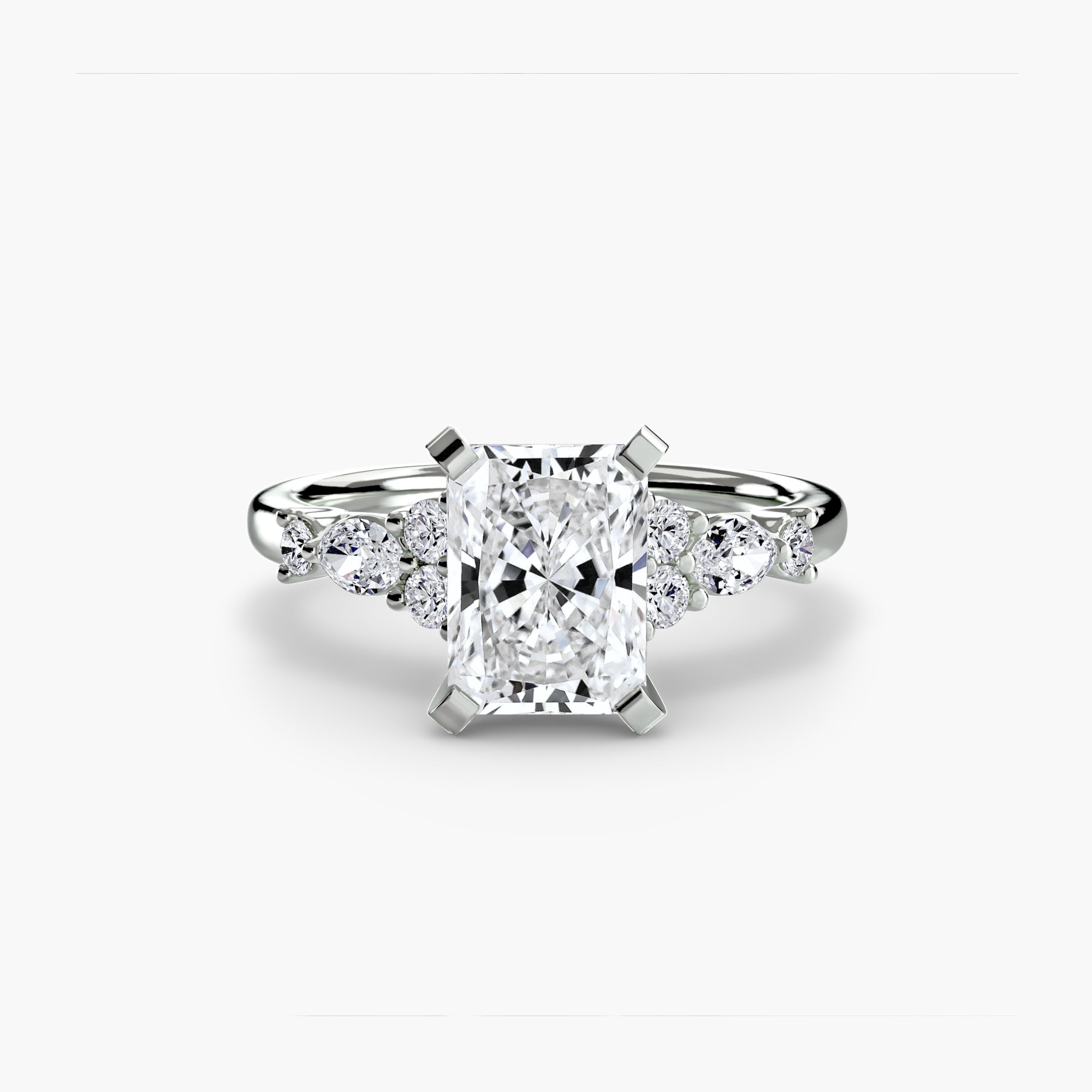 The Floral Accent Solitaire engagement ring setting by Palermo Havana & Co.