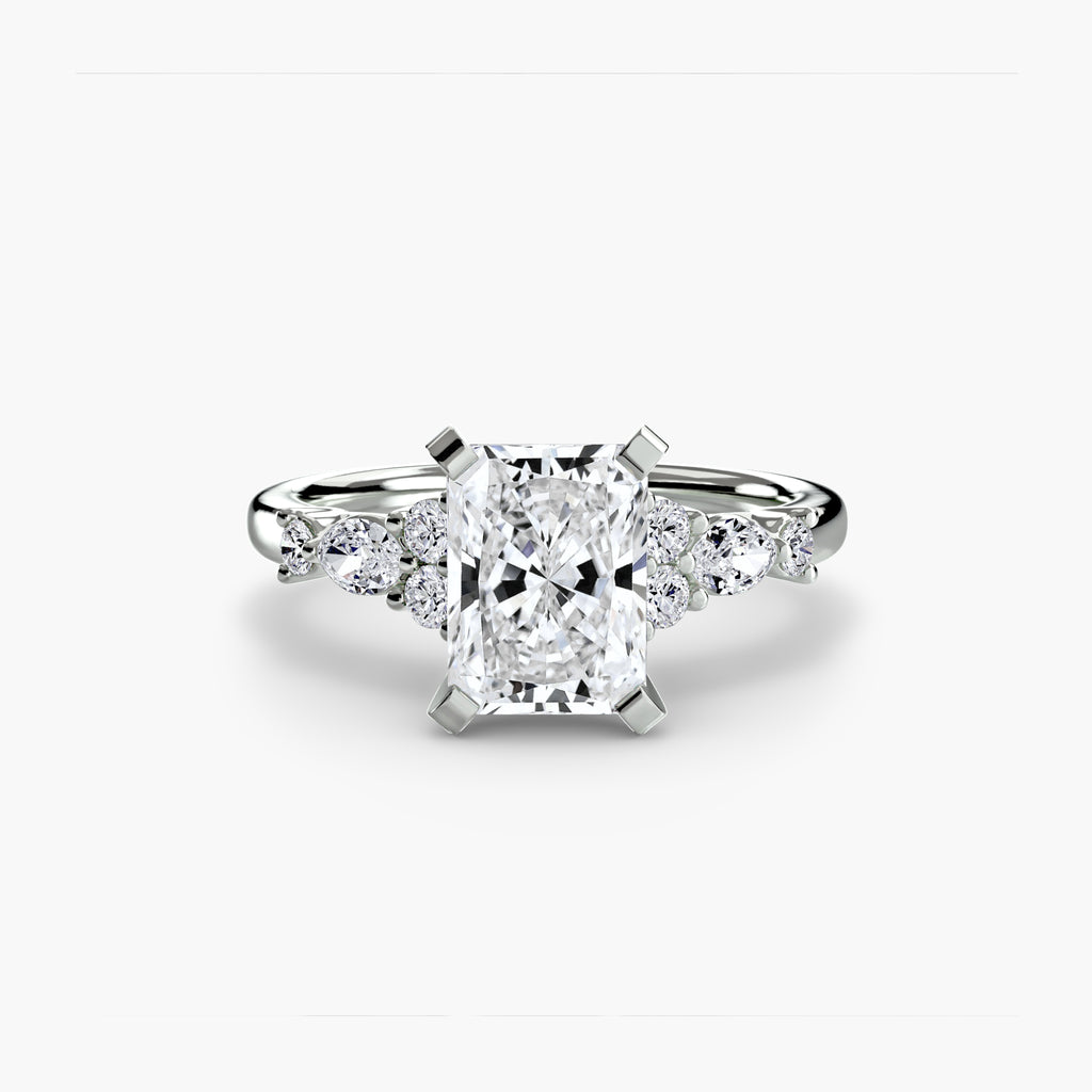 The Floral Accent Solitaire engagement ring setting by Palermo Havana & Co.