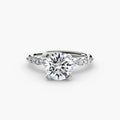 The Floral Accent Solitaire engagement ring setting by Palermo Havana & Co.